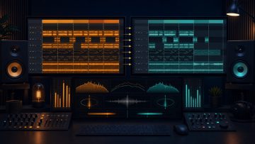 DAW comparison of a reference track and an original song by structure, loudness, frequency balance, and stereo image