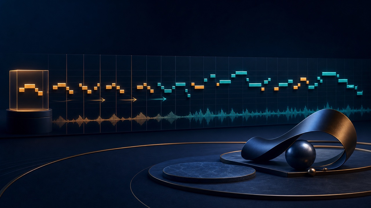 A short melodic motif developing into a longer melody through changes in rhythm and pitch