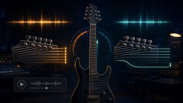 Comparison of tuning every guitar string down a half step and lowering only the lowest string for a drop tuning